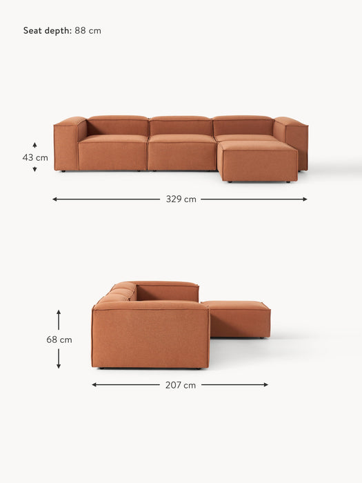 Modular Sofa Lennon 4-seater with Ottoman leftright