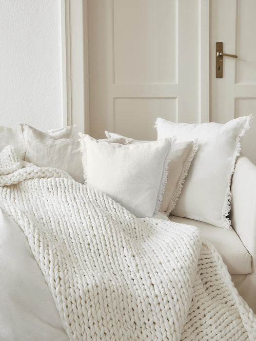 Linen Cushion Cover Luana with Fringes
