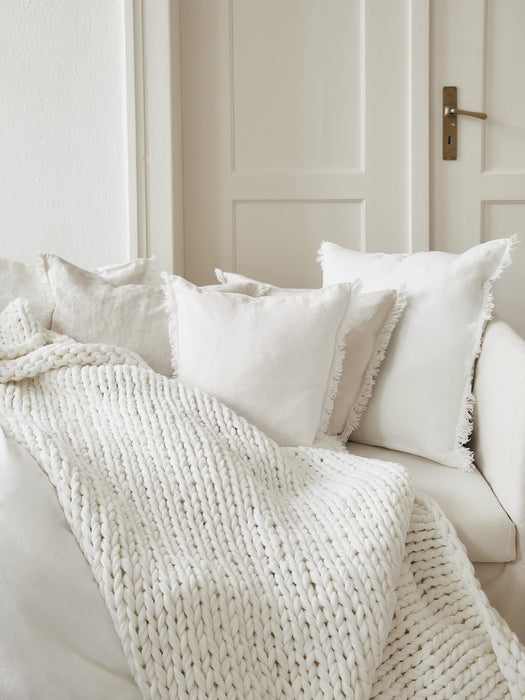 Linen Cushion Cover Luana with Fringes