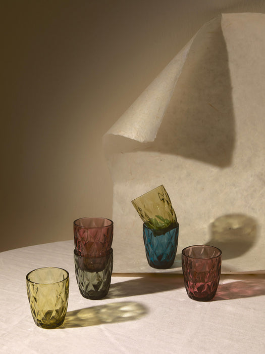 Tumblers Colorado with Textured Pattern Set of 4