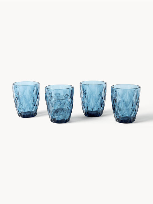 Tumblers Colorado with Textured Pattern Set of 4