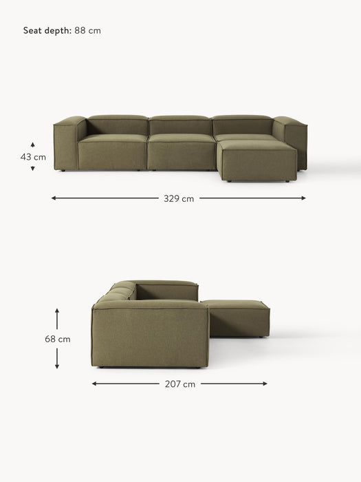 Modular Sofa Lennon 4-seater with Ottoman leftright