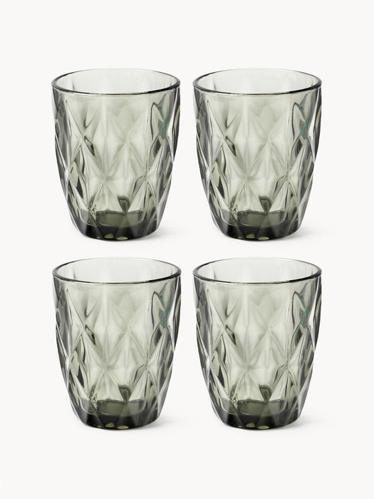 Tumblers Colorado with Textured Pattern Set of 4