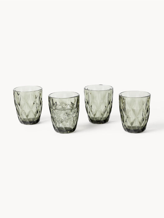 Tumblers Colorado with Textured Pattern Set of 4
