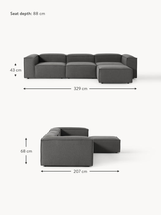 Modular Sofa Lennon 4-seater with Ottoman leftright