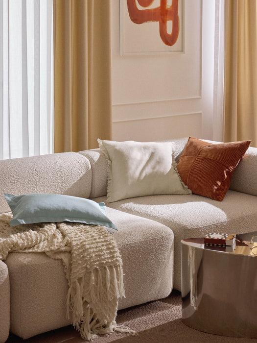 Luana Linen Cushion Cover with Fringes