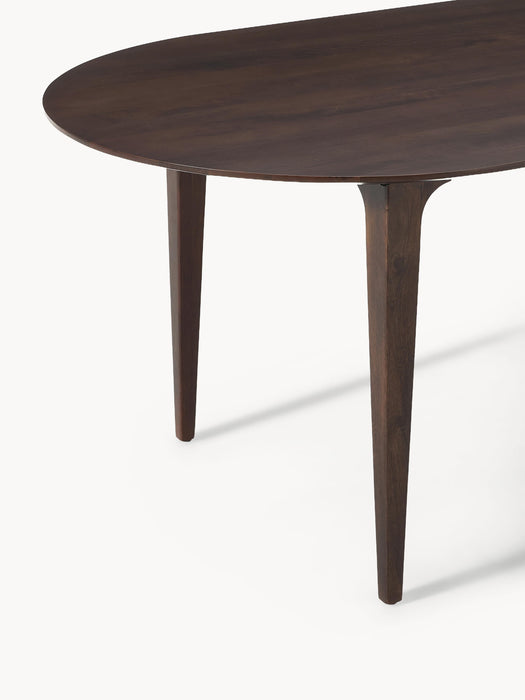Oval Mango Wood Dining Table Archie 200x100 cm