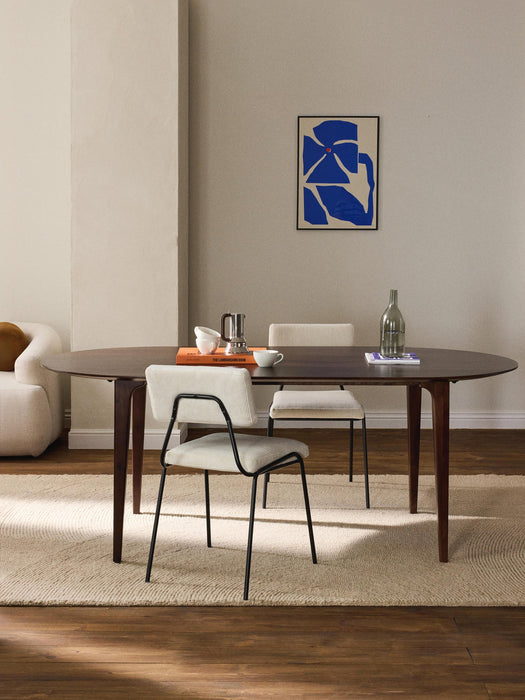 Archie Oval Mango Wood Dining Table, 200 x 100 cm
