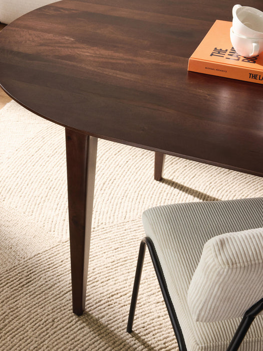 Oval Mango Wood Dining Table Archie 200x100 cm