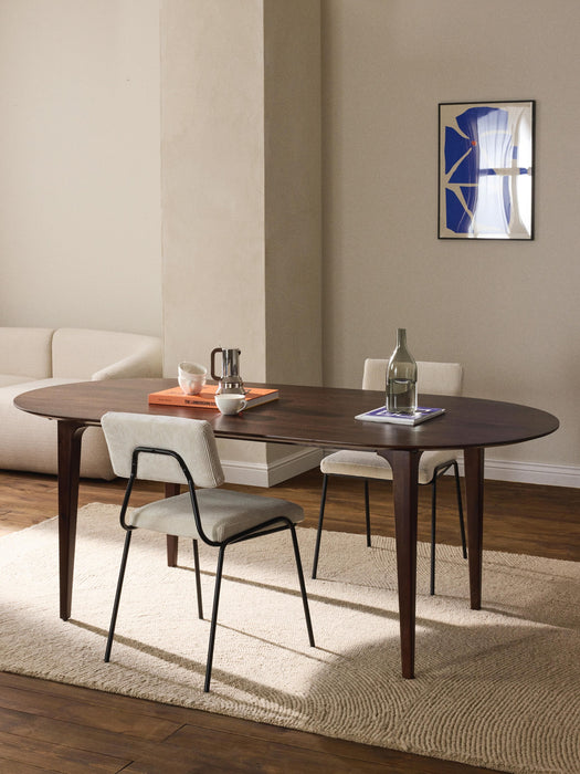 Oval Mango Wood Dining Table Archie 200x100 cm