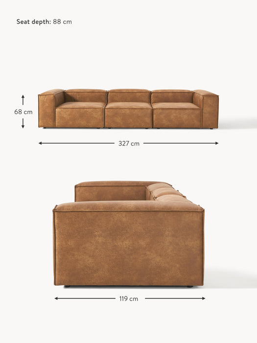 Modular Leather Sofa Lennon 4-seater