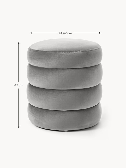 Velvet Pouffe Alto