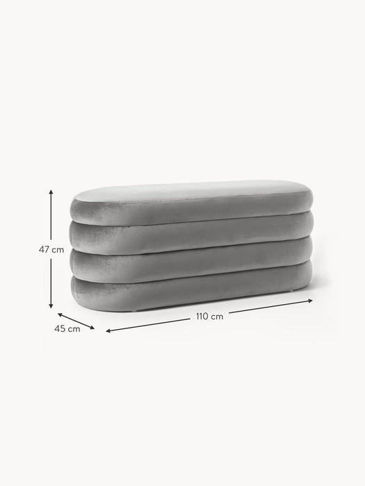 Velvet Upholstered Bench Alto