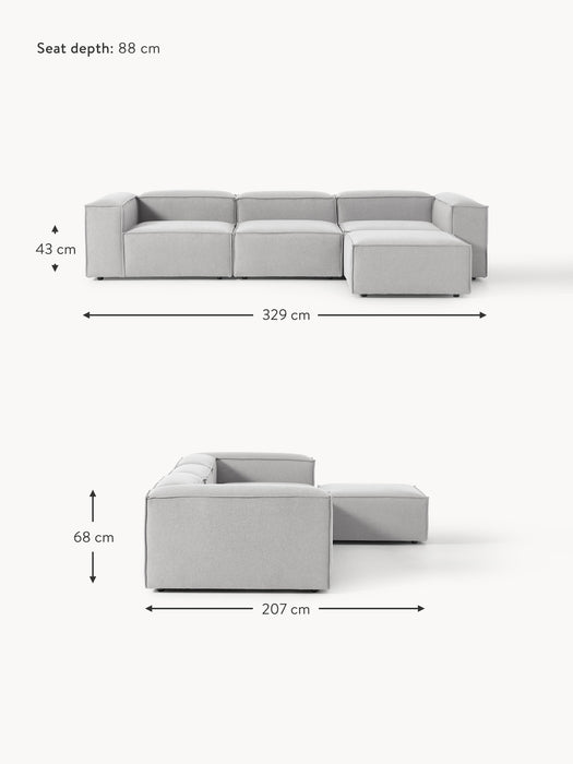 Modular Sofa Lennon 4-seater with Ottoman leftright