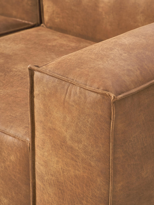 Modular Leather Sofa Lennon 3-seater