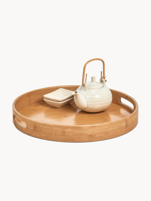 Round Bamboo Serving Tray Ambo