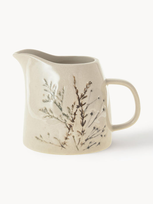Handmade Milk Jug Bea with Grass Motif