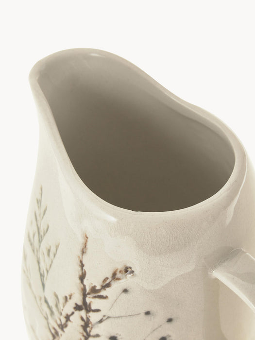Handmade Milk Jug Bea with Grass Motif