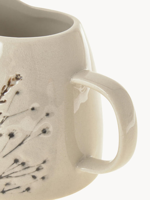 Handmade Milk Jug Bea with Grass Motif