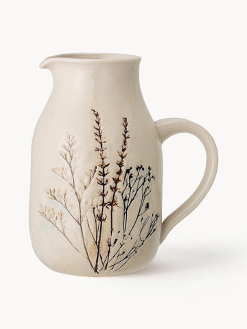 Handmade Jug Bea with Grass Motif, 1.5 L