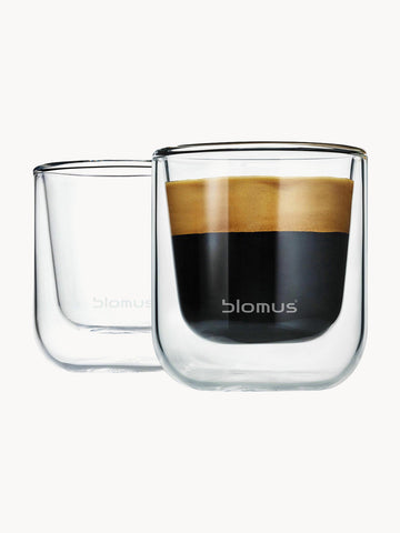 Nero Double-walled Glass Espresso Cups, Set of 2