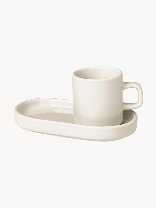 Espresso Cups Pilar with Saucers Set of 2