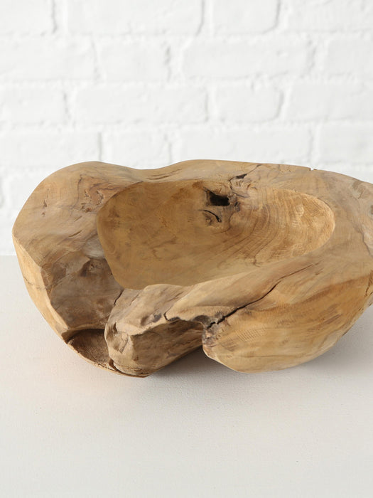 Large Decorative Teak Wood Bowl Unikat