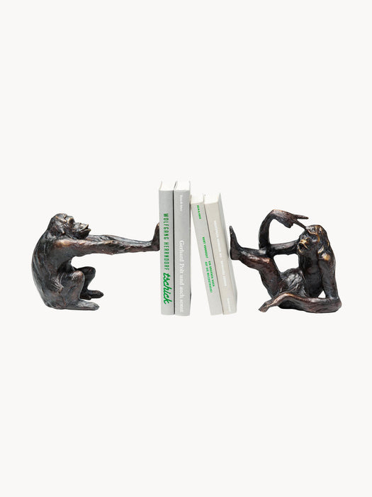 Handmade Bookends Monkey Kare, Set of 2