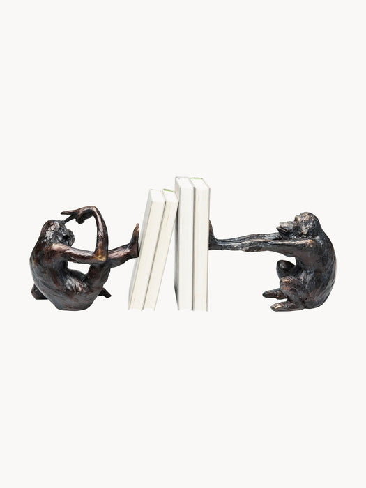 Handmade Bookends Monkey Kare, Set of 2