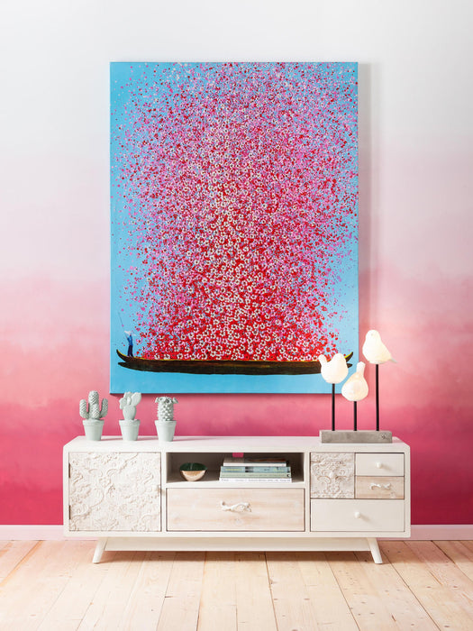 Hand-Embellished Canvas Print Abstract Horizon