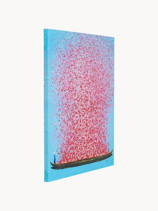 Hand-Embellished Canvas Print Abstract Horizon
