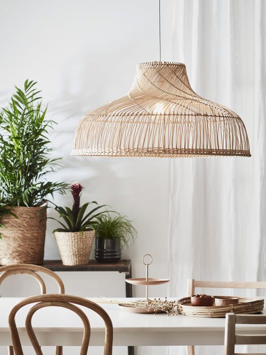 Large Rattan Pendant Light Braid