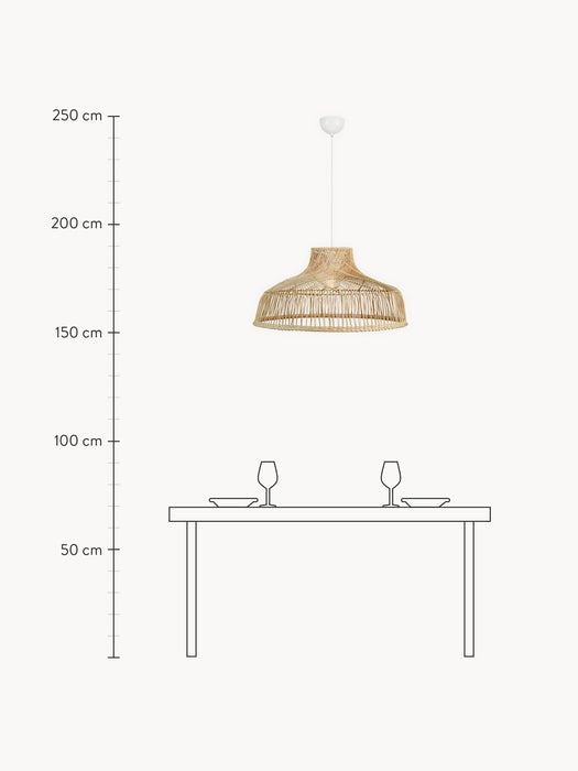 Large Rattan Pendant Light Braid