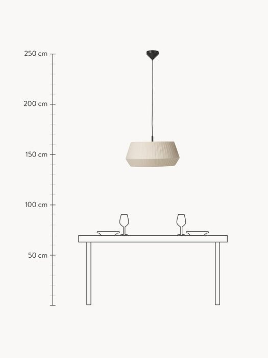 Classic Pleated Fabric Pendant Light Dicte