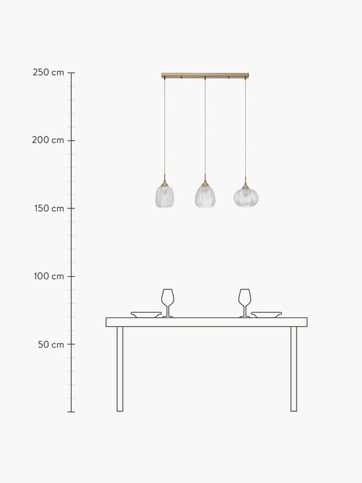 Pendant Light Vario Made of Satin Glass