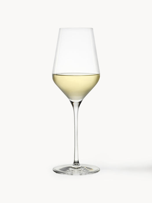 Crystal White Wine Glasses Quadrophil Set of 6