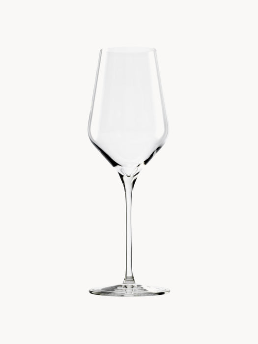 Crystal White Wine Glasses Quadrophil Set of 6