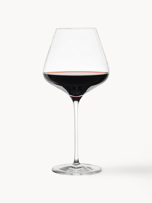 Crystal Red Wine Glasses Quadrophil Set of 6