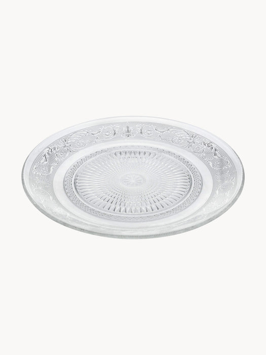Glass Dinner Plates Imperial with A Structured Surface Set of 6