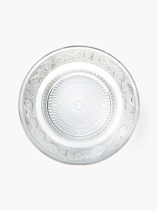Glass Dinner Plates Imperial with A Structured Surface Set of 6