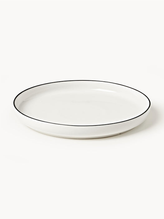 Porcelain Breakfast Plates Facile Set of 2