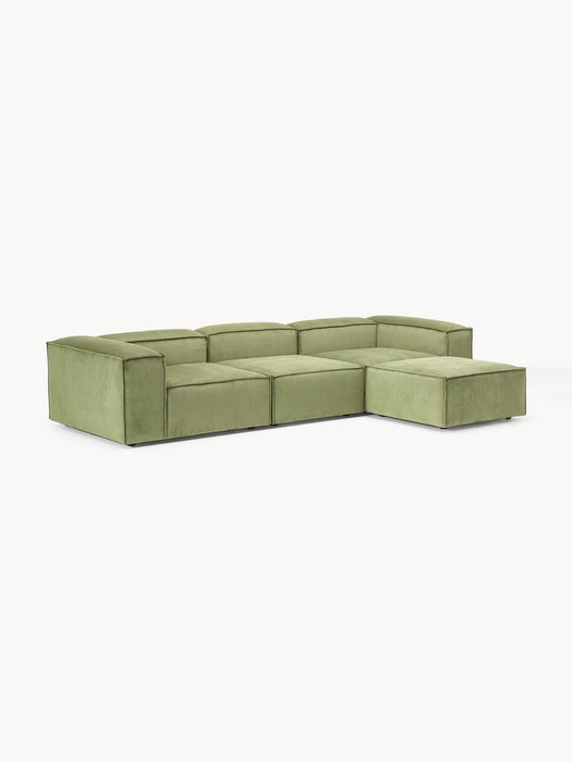Lennon Corduroy Modular Sofa (4-seater) with Ottoman (left/right)