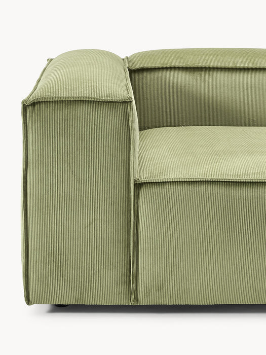 Corduroy Modular Sofa Lennon 4-seater with Ottoman leftright