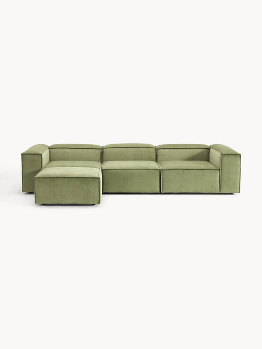 Lennon Corduroy Modular Sofa (4-seater) with Ottoman (left/right)