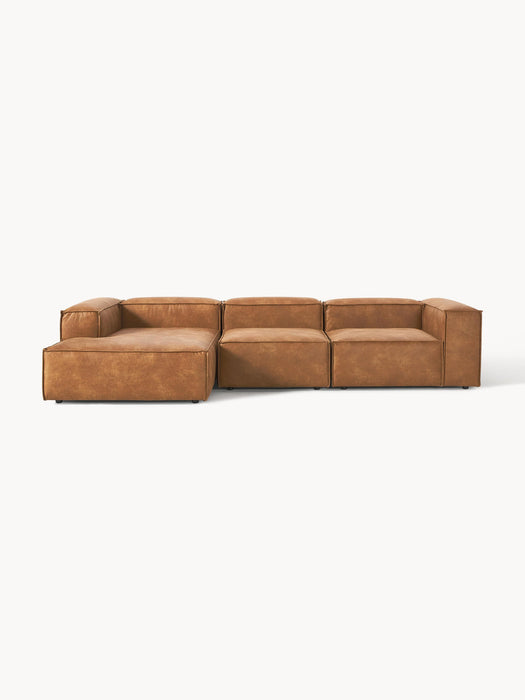 Lennon Modular Leather Corner Sofa (4-seater)