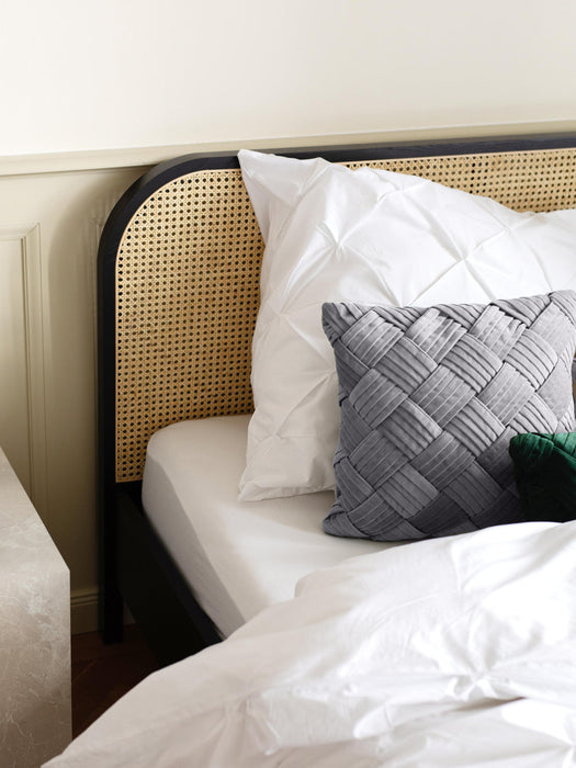 Sina Velvet Cushion Cover with Woven Pattern