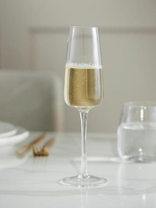 Mouth-Blown Champagne Glasses Ellery Set of 4