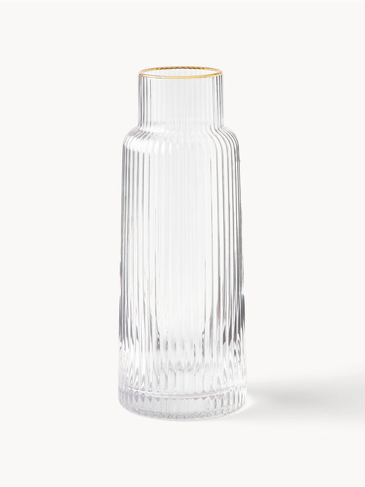 Carafe Minna with Embossed Pattern and Gold Rim 11 L