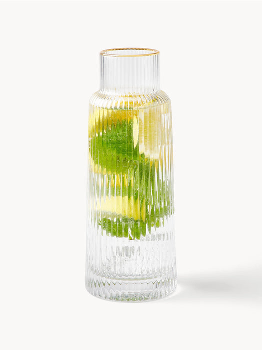 Carafe Minna with Embossed Pattern and Gold Rim 11 L