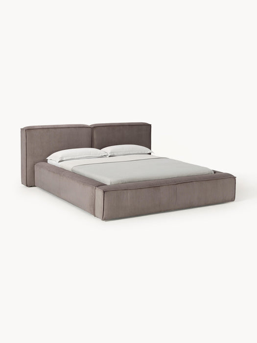 Upholstered Corduroy Bed Lennon